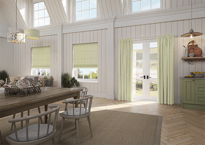 Vintage Stripe, Sage - Roman Blind - Image 6